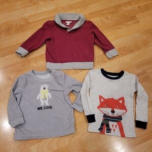 Cat & Jack Carter's Long Sleeve And Sweater Bundle Size 2T
